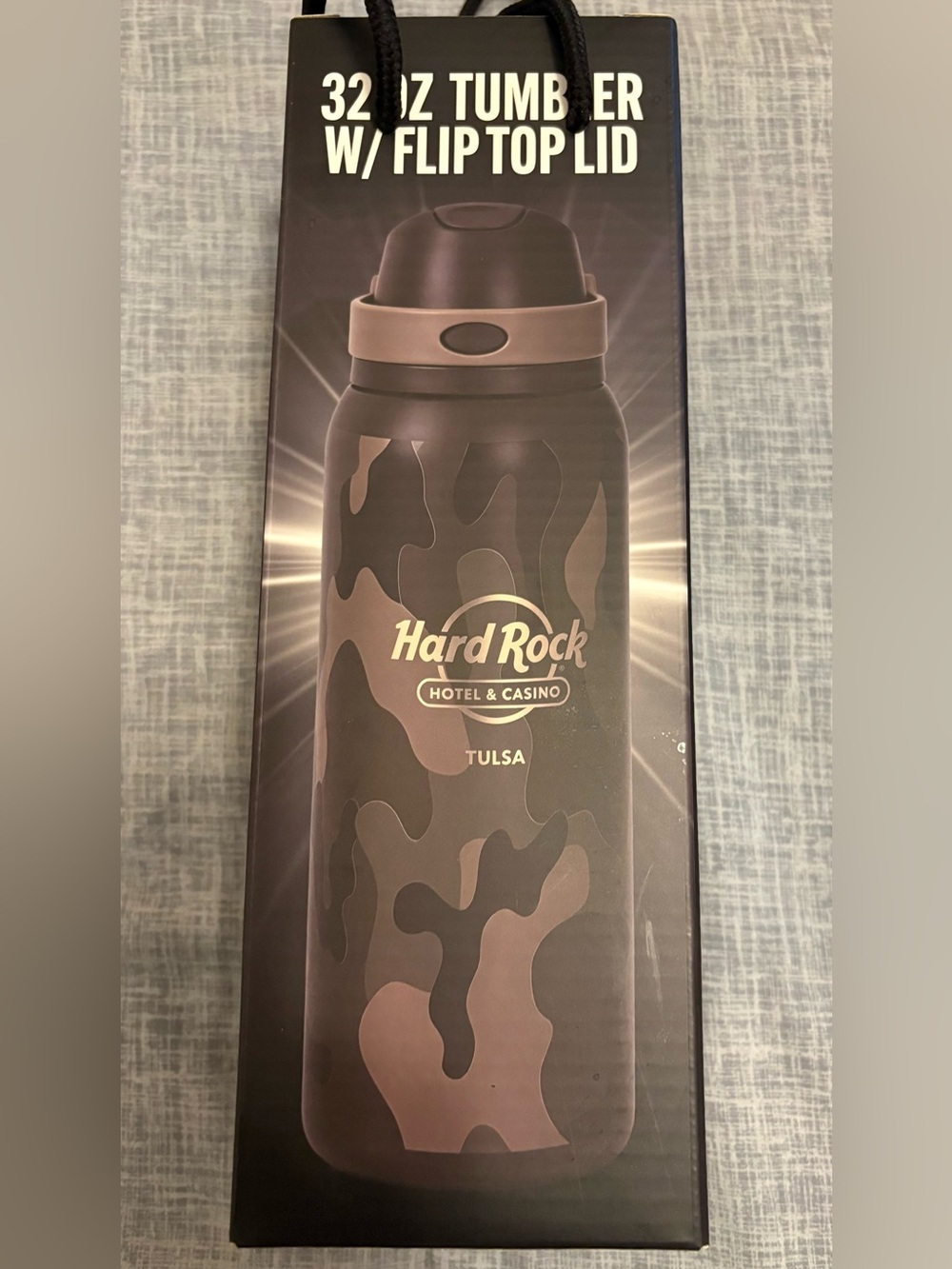 Hard Rock Cafe Tulsa Brown Camo 32 oz Travel Tumbler